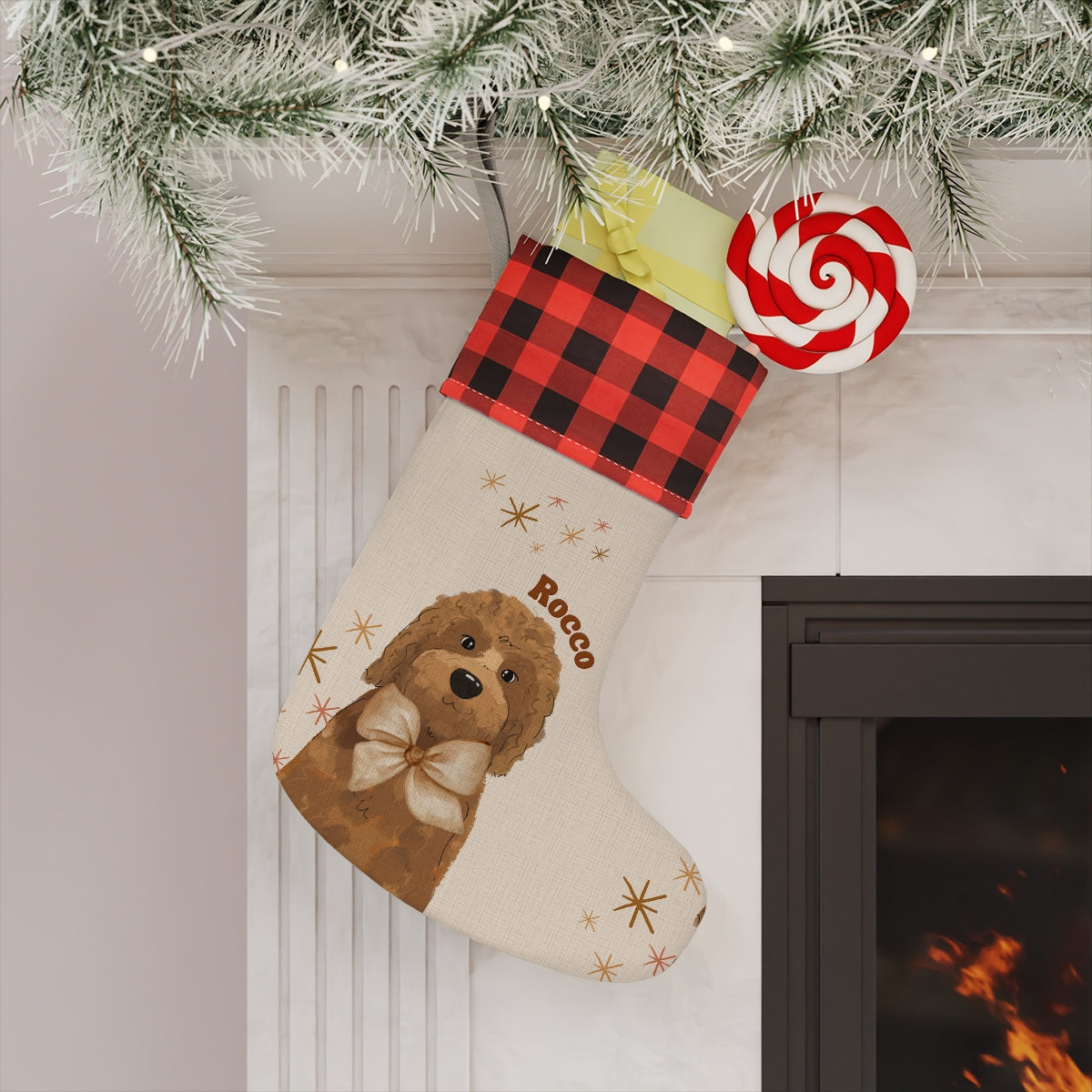 Boho Stocking | Custom Pet Portrait