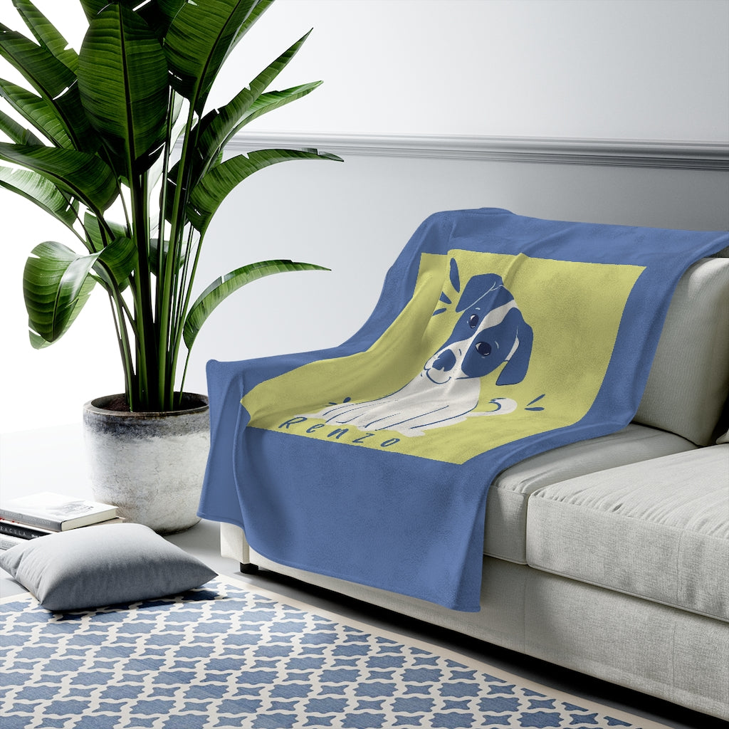 Custom Blanket | cobalt blue - The Doggo Design Co